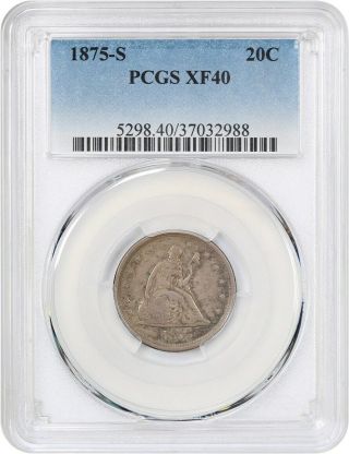 1875 - S 20c Pcgs Xf40 - Popular Type Coin - 20 - Cent Piece - Popular Type Coin