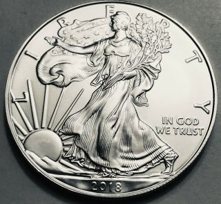 6 2018 Silver Dollar Coins 1 Troy Oz American Eagle Walking Liberty.  999 Fine