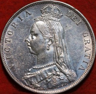 Uncirculated 1889 Great Britain Half Crown Silver Foreign Coin