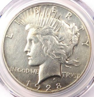 1928 Peace Silver Dollar $1 - Pcgs Xf Details (ef) - Rare 1928 - P Key Date Coin