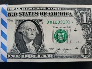 Fr.  2013 Star $1 One Dollar Bill Notes Gem Orig Pack Of 100.  Inking Errors