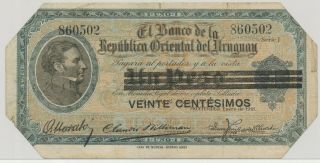 (s) 612231 - 197 Uruguay 20 Centesimos 1918,  P.  14