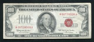 Fr.  1550 1966 $100 Red Seal Legal Tender United States Note Very Fine