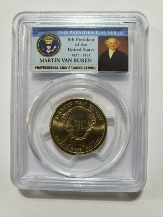 2008 D Martin Van Buren Presidential Dollar First Day Of Issue Pcgs Ms65 Pos B