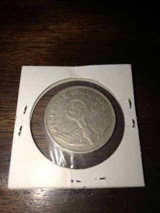 German Nazi era coin,  1937 - 5 Reichs mark,  Paul von Hindenburg 3