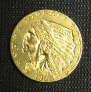 1926 Gold $2 1/2 Quarter Eagle Indian Head Unc