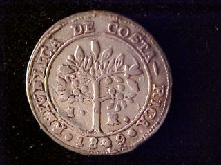 Costa Rica One Real 1849jb