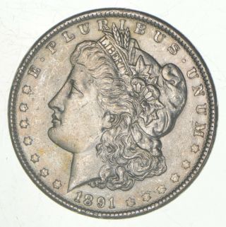 Au/unc - 1891 Morgan Silver Dollar $1.  00 352