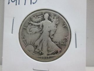 1917 - D Us Liberty Walking Silver Half Dollar