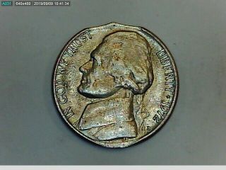 1972 - D Jefferson Nickel Error Coin