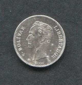 1876 A Venezuela 5 Centavos Au