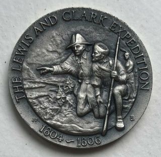 1804 - 1806 Lewis & Clark Expedition Longines 35.  6g Sterling Silver.  925 Medal