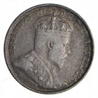 1905 Canada 5 Cents - World Silver Coin 942
