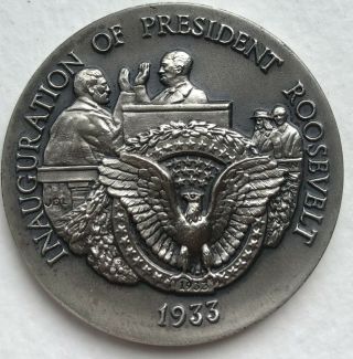 1933 Inauguration President Roosevelt Longines 34.  2 Sterling Silver.  925 Medal