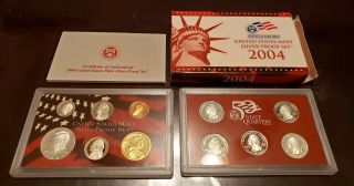 2004 - S United States Silver Proof Coin Set.  90 Silver.