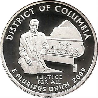 District Of Columbia 2009 S Proof Silver State Quarter - Dcam