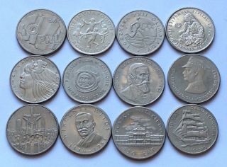 Poland Set Of 12 Commemorative Coins 20 - 50 - 100 - 500 Zl