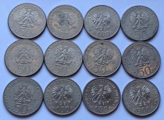 1979 - 1989 Poland Set of 12 Commemorative Coins 50 - 100 - 500 Zl Kings Dukes Queen 2