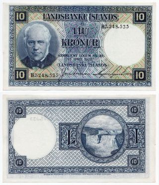 Iceland,  10 Kronur 1928,  Pick 28c,  Xf