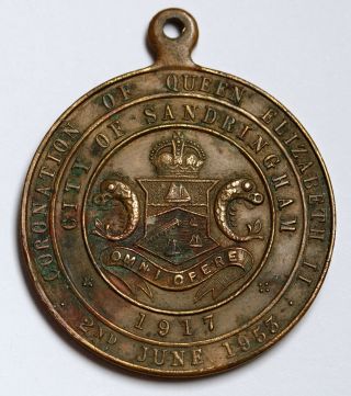 1953 Australia Queen Elizabeth Ii Coronation Medal By City Of Sandringham Vic Mi