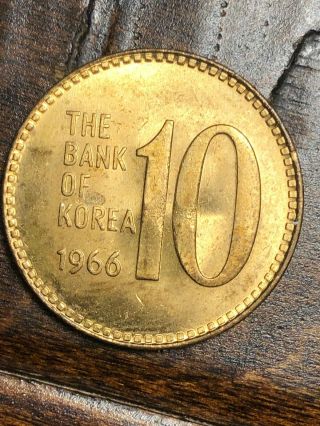 1966 South Korea 10 Won Bu