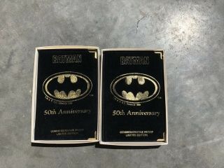 Batman & Batmobile Michael Keaton 50th Anniversary Dc Comics 999 Silver