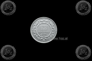 Tunisia 50 Centimes 1916 A (muhammad V) Silver Coin (km 237) Xf
