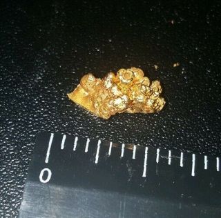 2.  2 Gram Natural Pure Solid Gold Nugget Piece 20 - 22k -