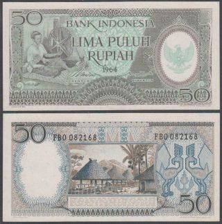 Indonesia,  50 Rupiah,  1964,  Unc,  P - 96