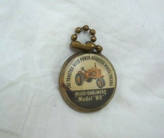 1947 Allis Chalmers Wd Tractor Encased Penny Keychain
