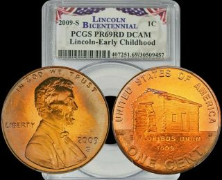 2009 - S Lincoln Bicentennial Cent Pcgs Pr69 Rd Dcam Lightly Toned Color Penny