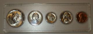 1965 Us Uncirculated 5 Coin Set D/s Mints In Whitman Case