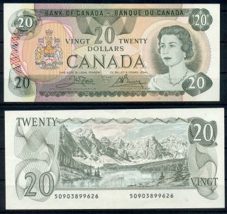 Canada 20 Dollars 1979 Unc Banknote Pick 93b Queen Elizabeth Ii