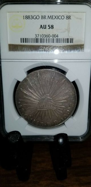 1883 Go Br Mexico 8 Reales Au 58 Ngc Toned Look