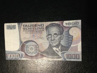 Austria Banknote 1000 Schilling 1983