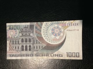 Austria banknote 1000 Schilling 1983 2