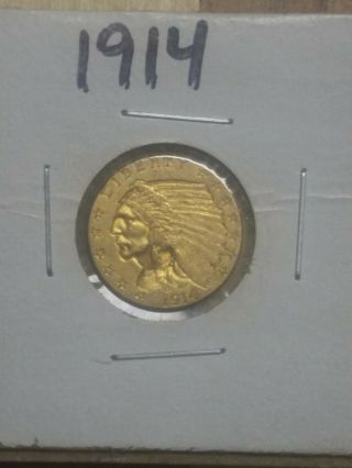 1914 Gold Indian 2 1/2 Dollar