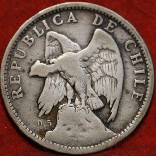 1922 Chile 1 Peso Silver Foreign Coin