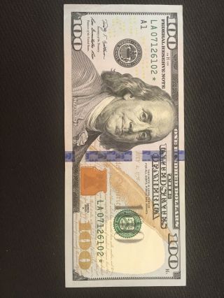 (1) One Hundred Dollar Star Note Bill.  $100.  00.  Lightly Circulated