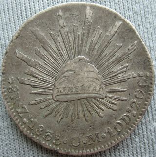 1833/27 Zs Om Mexico 8 Reales