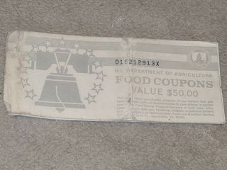 Usda Food Stamp Coupon 1997b $65,  50,  40,  10,  7,  &2 Complete Book