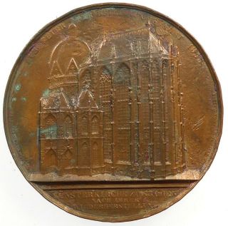 1853 Germany Architecture Aachen Cathedral By Wiener Copper 59mm