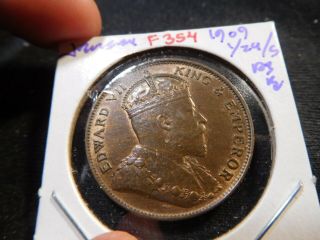 F354 Great Britain Jersey 1909 1/24 Shilling Bu Red Brown