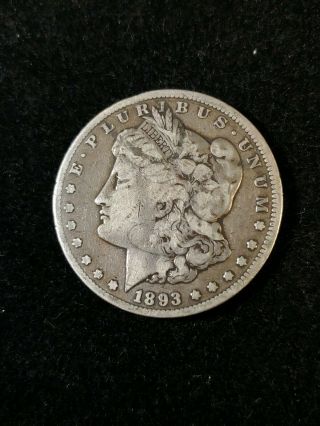 1893 - CC Morgan Silver Dollar - Rare Carson City Coin KEY DATE 3
