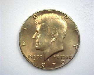 1970 - D Kennedy Silver 50 Cents Gem,  Uncirculated Rare This