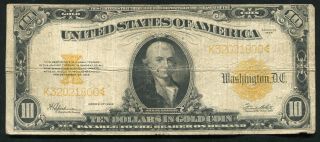Fr.  1173 1922 $10 Ten Dollars Gold Certificate Currency Note