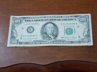 1981 A (e) $100 One Hundred Dollar Bill Federal Reserve Note Richmond