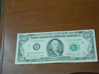 1981 A (E) $100 One Hundred Dollar Bill Federal Reserve Note Richmond 2