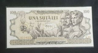 Bank Of Romania,  100 Lei 1947,  Unc