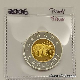 2006 Canada $2 Toonie Silver,  Gold Proof Ultra Heavy Cameo Coin Coinsofcanada